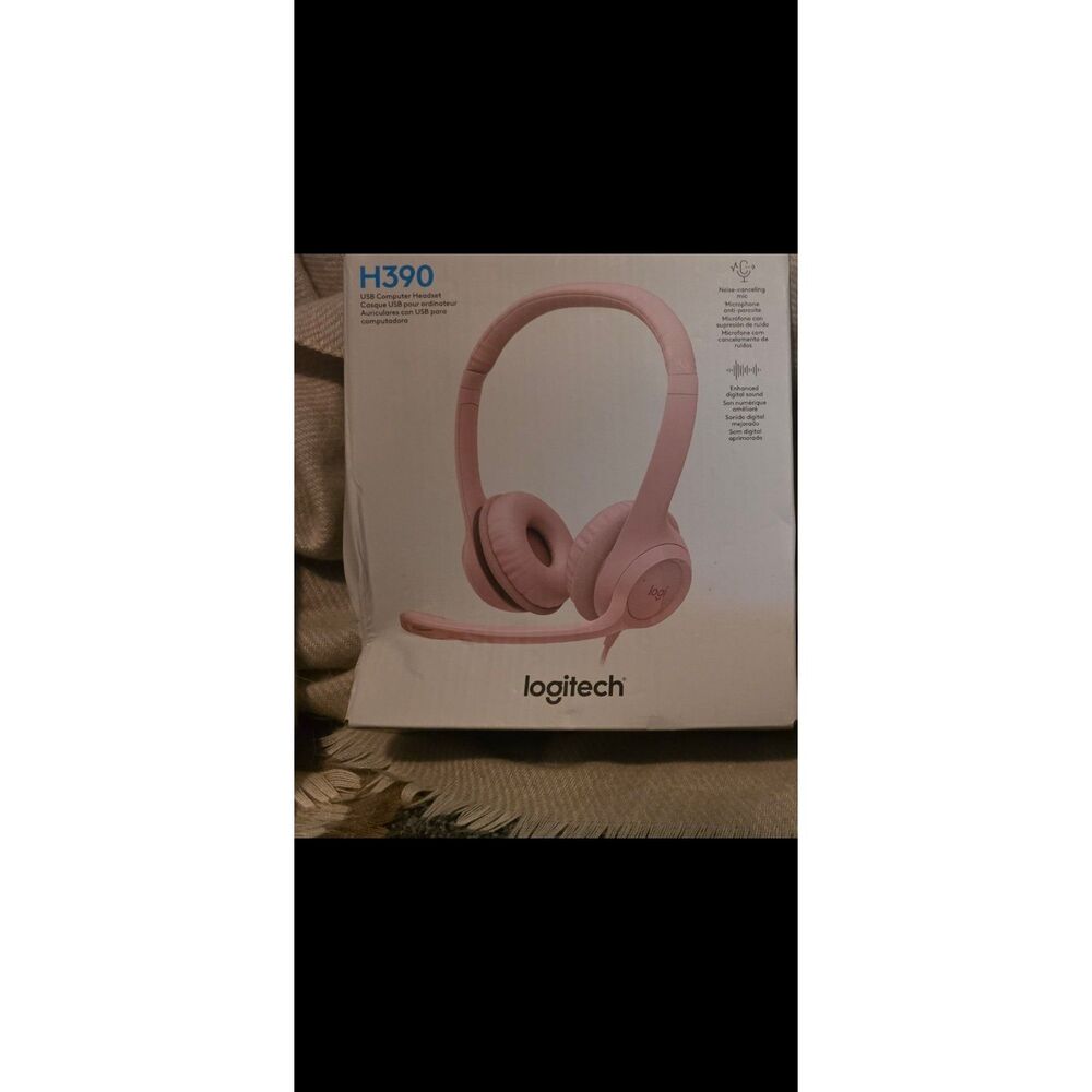 Logitech H390 USB Wired Headset rose pink